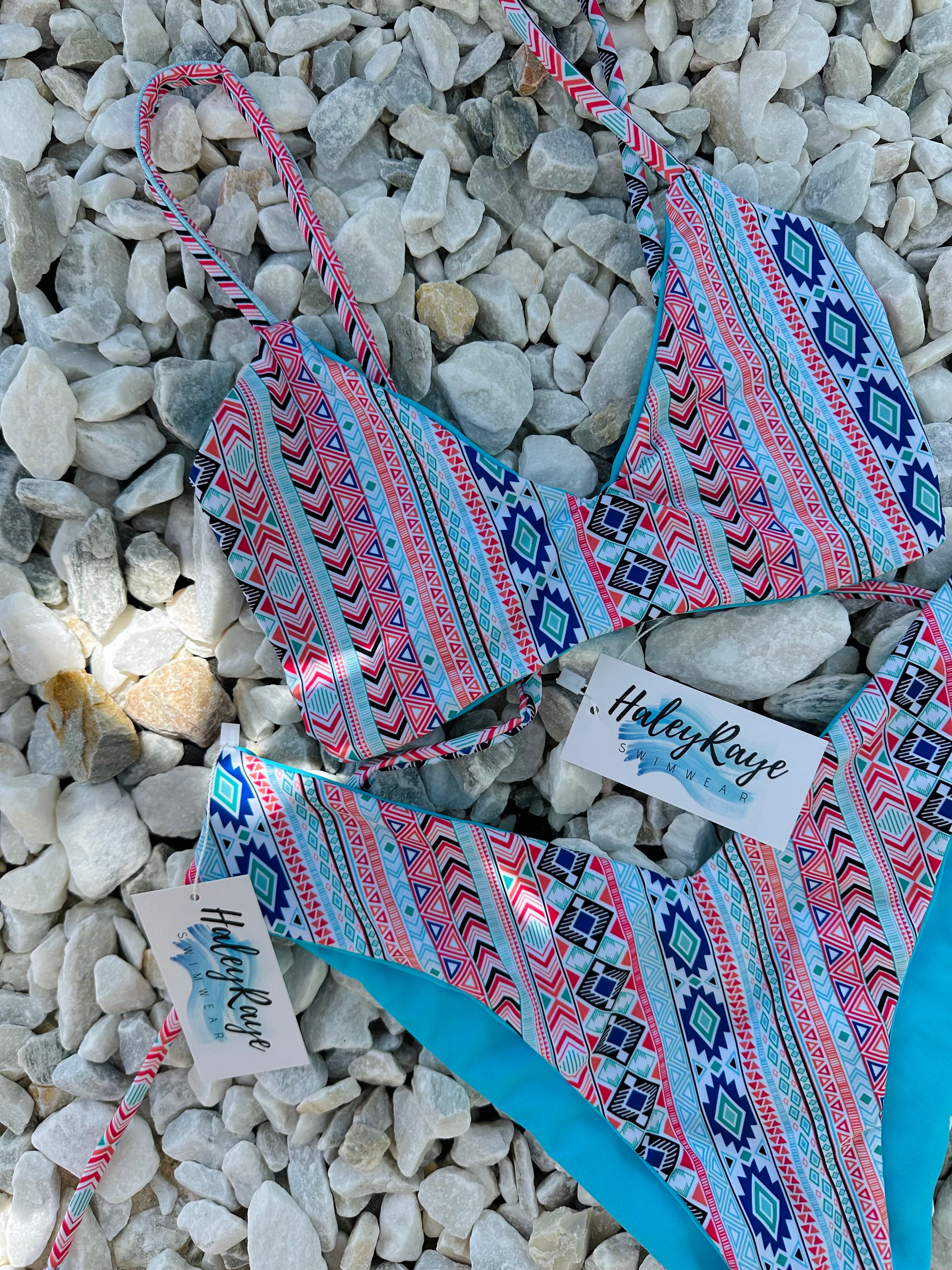 RIVIERA: LIMITED AZTEC PRINT THE BALI TOP
