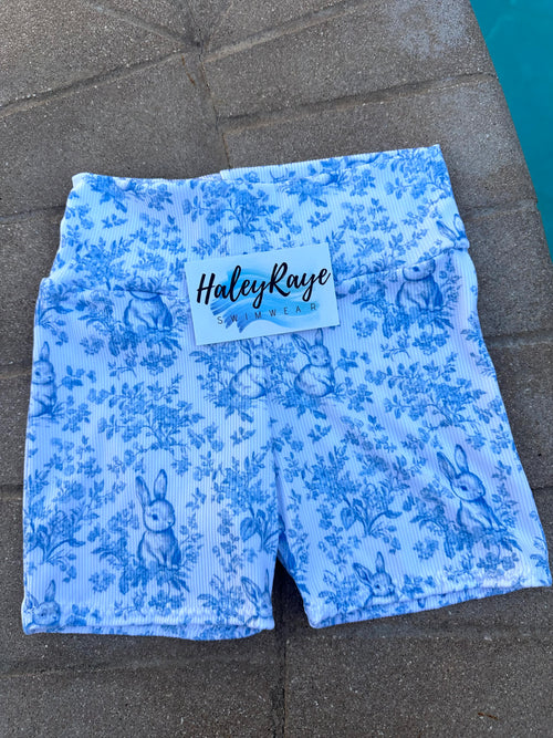 GIRLS BIKE SHORTS: EASTER BUNNY