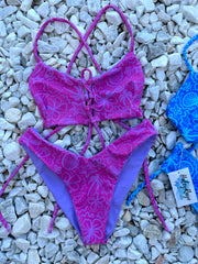 PURPLE SEASHORE PRINT -SELECT TOP STYLE-