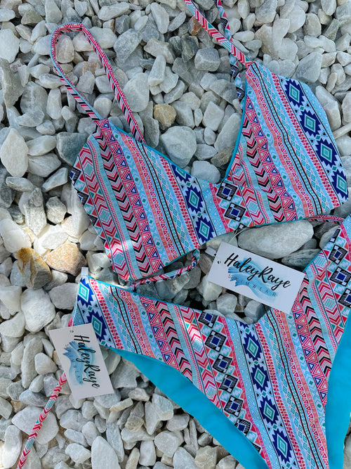 RIVIERA: LIMITED AZTEC PRINT THE BALI TOP